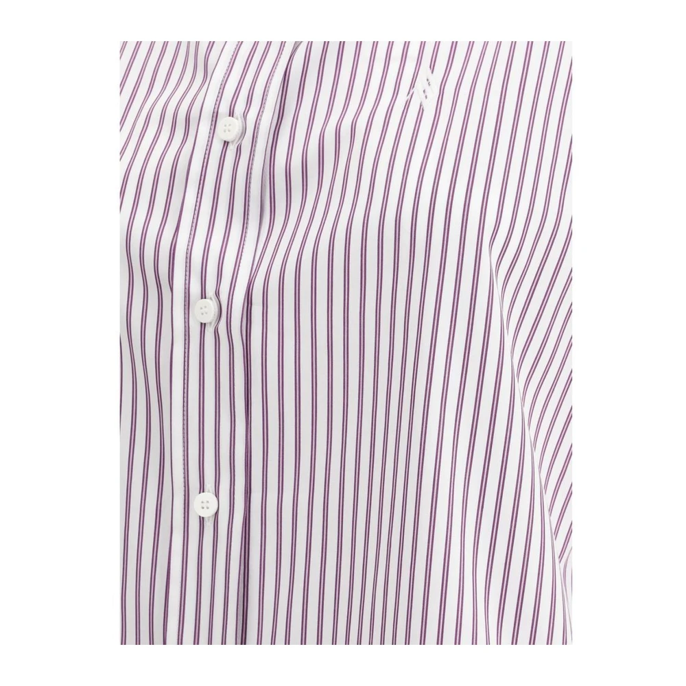 The Attico Gestreepte shirt met klokmouwen en logo Multicolor Dames
