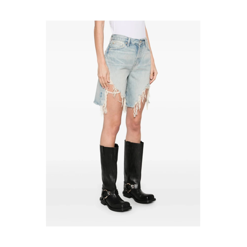 7 For All Mankind Lichtblauwe Ripped Denim Jeans Blue Dames