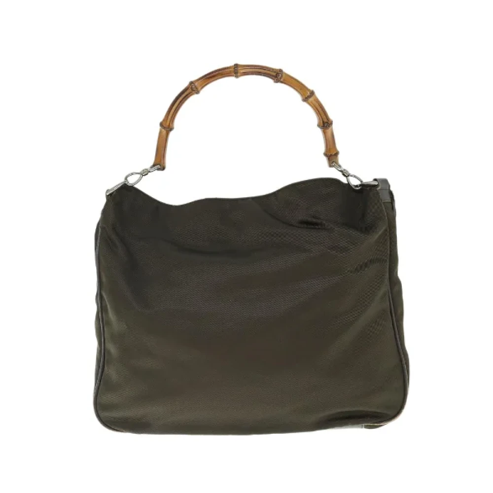 Gucci Vintage Pre-owned Nylon handbags Brown Dames