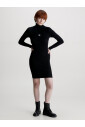 robe-pull-a-col-roule-avec-badge-noir