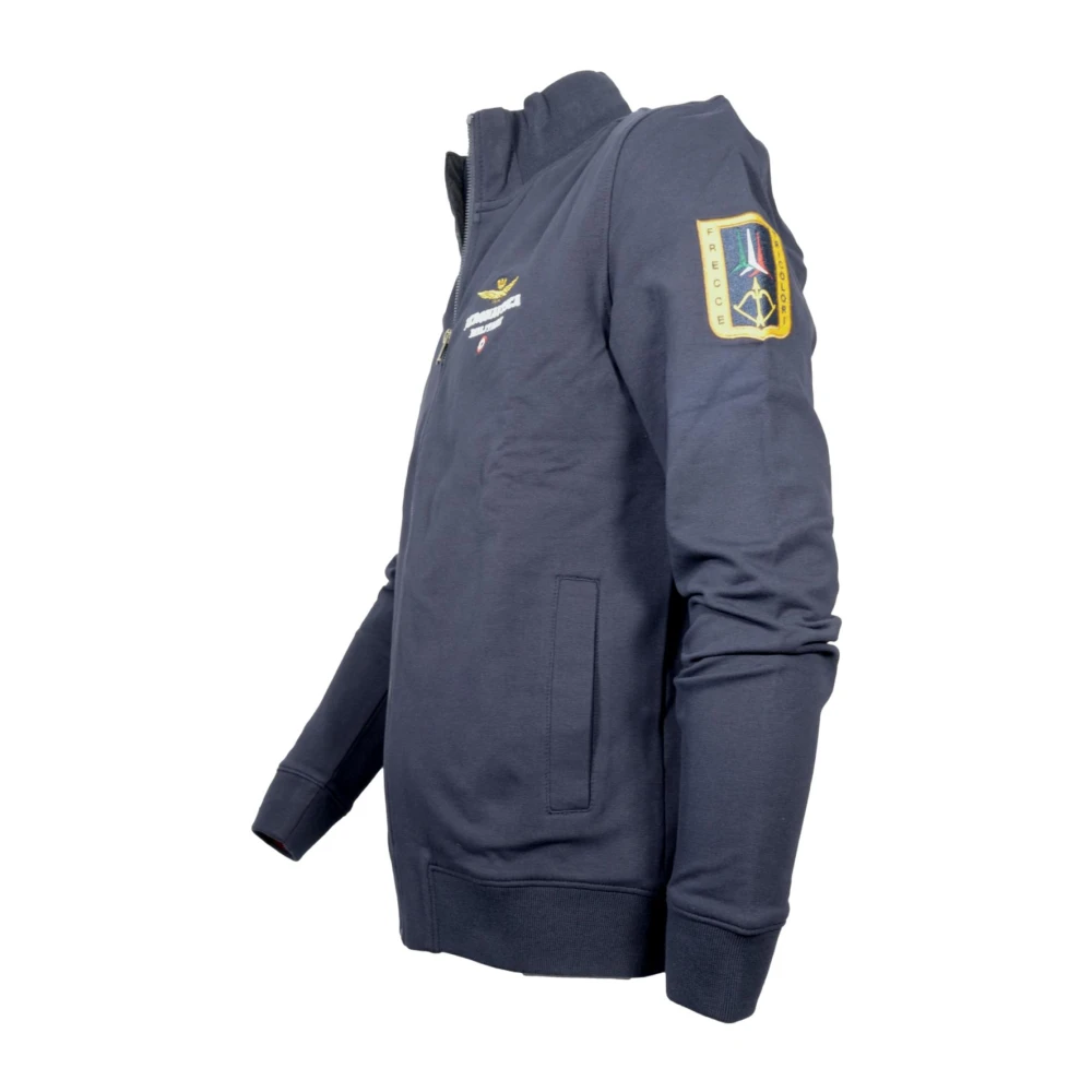 aeronautica militare Tricolor Arrows Full-Zip Sweater Blauw Blue Heren
