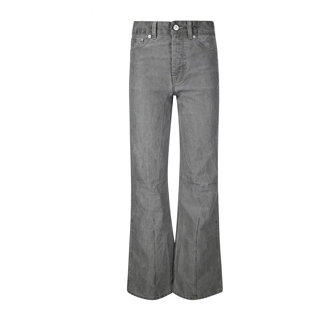 Our Legacy Rechte Katoenen Jeans met Zichtbare Stiksels Gray Dames