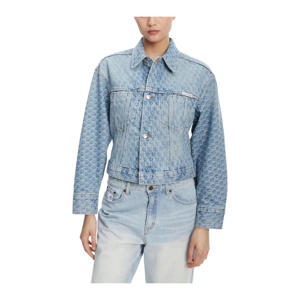 Calvin Klein Jeans Cinched Trucker Jacket - Female - Denim Jackets - Blue - M - Jackets - Image 3