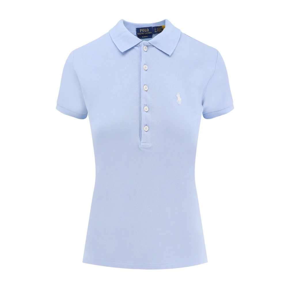 Polo Ralph Lauren Women's Blue Cotton-Piqué Polo Shirt