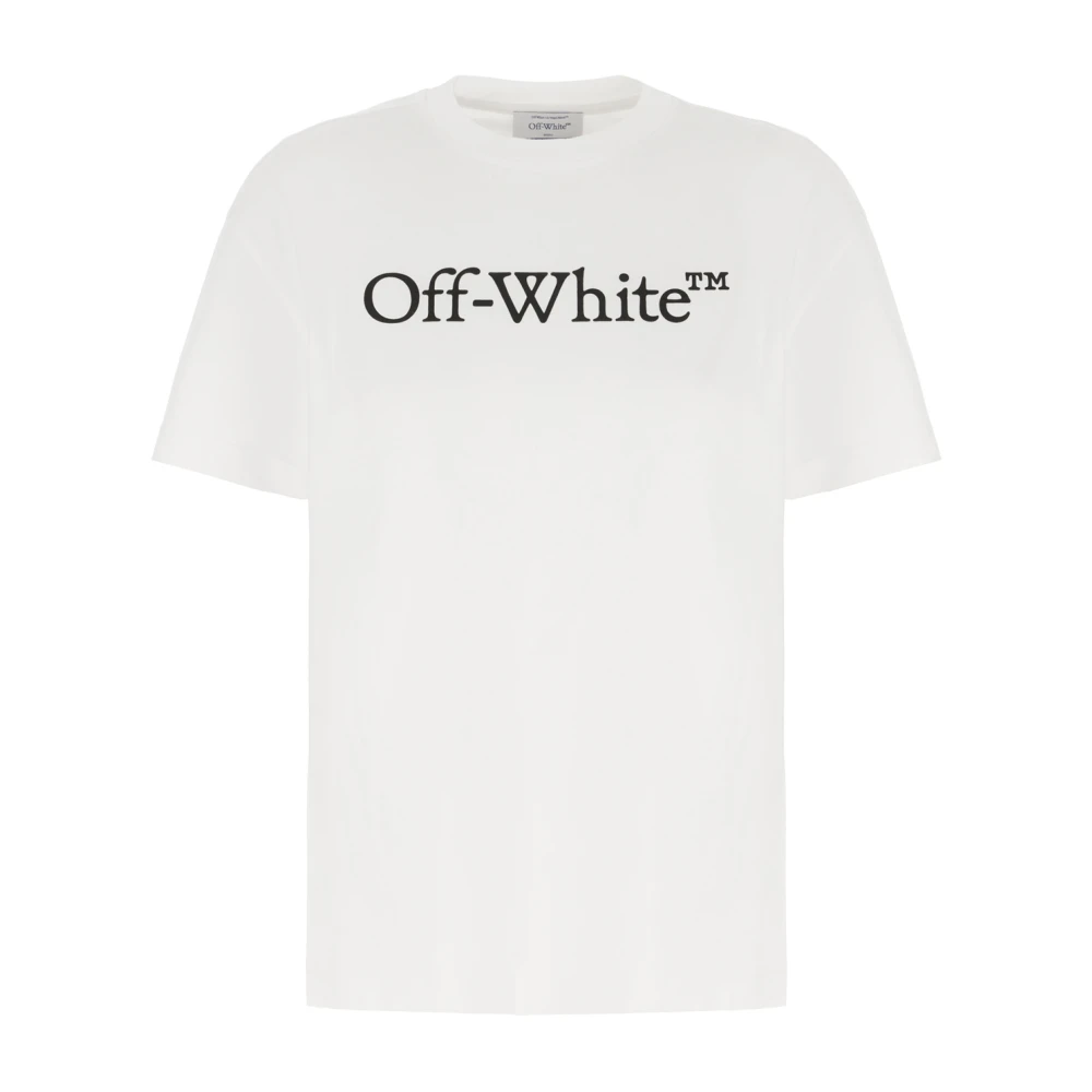 Off White Casual Bomull T-shirt White, Dam