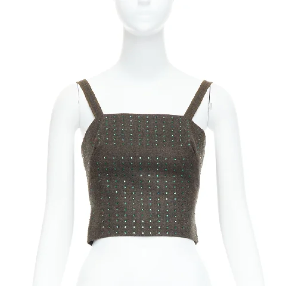 Miu Pre-owned Wool tops Green Dames