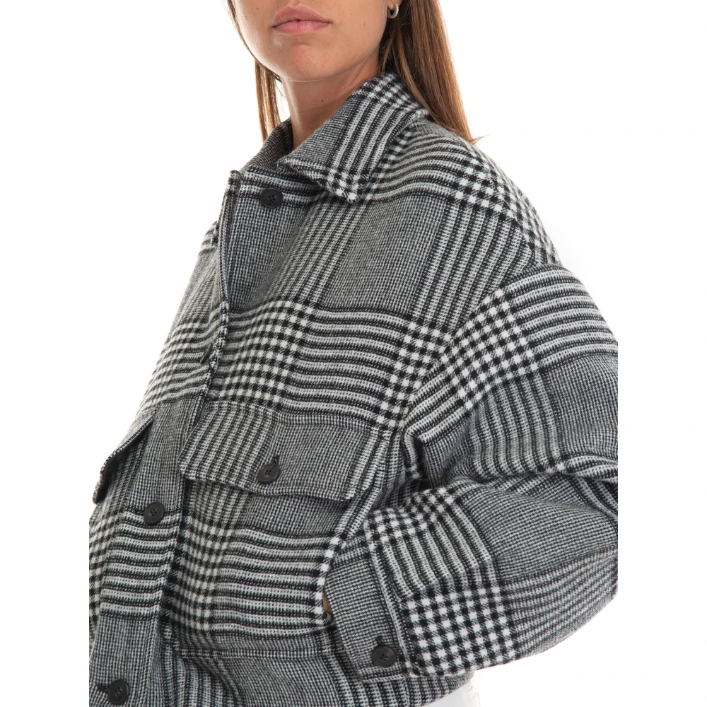 Max Mara Weekend Glencheck Short Caban Jacket Multicolor Dames