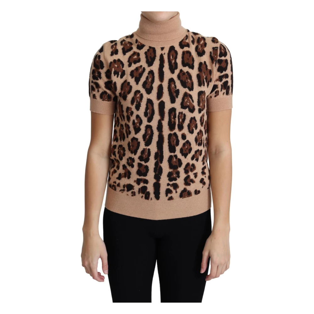 Dolce & Gabbana Women's Beige Turtleneck Top - Turtlenecks - M - Knitwear
