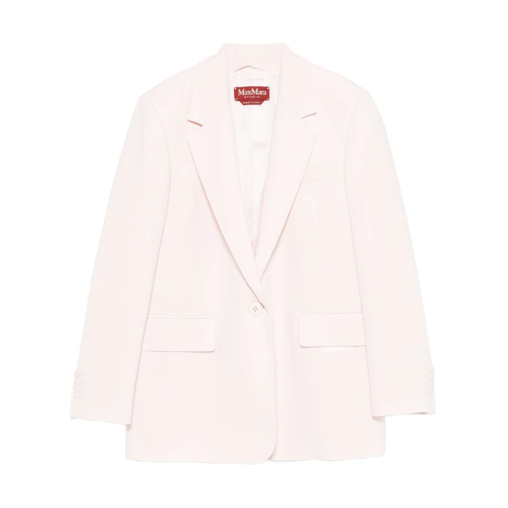 Max Mara Pink Blazers, Female, L, Blazer Monopetto Bosco