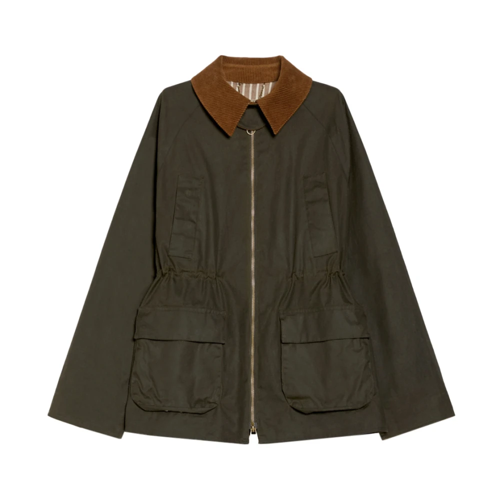 Pennyblack Women's Green Waxed Cotton Coat - Light Jackets - M - Jackets