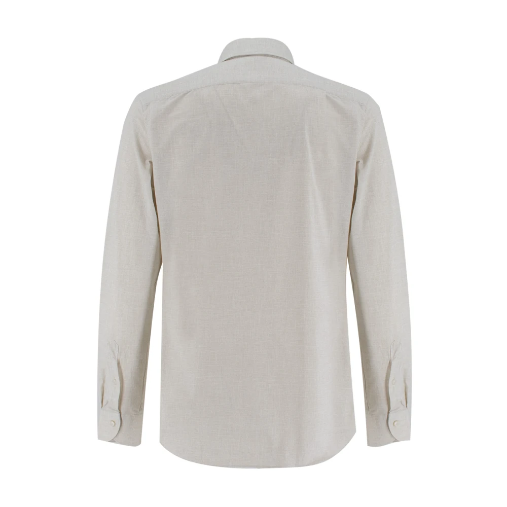 Xacus Verfijnd Effect Frans Kraag Overhemd Beige Heren