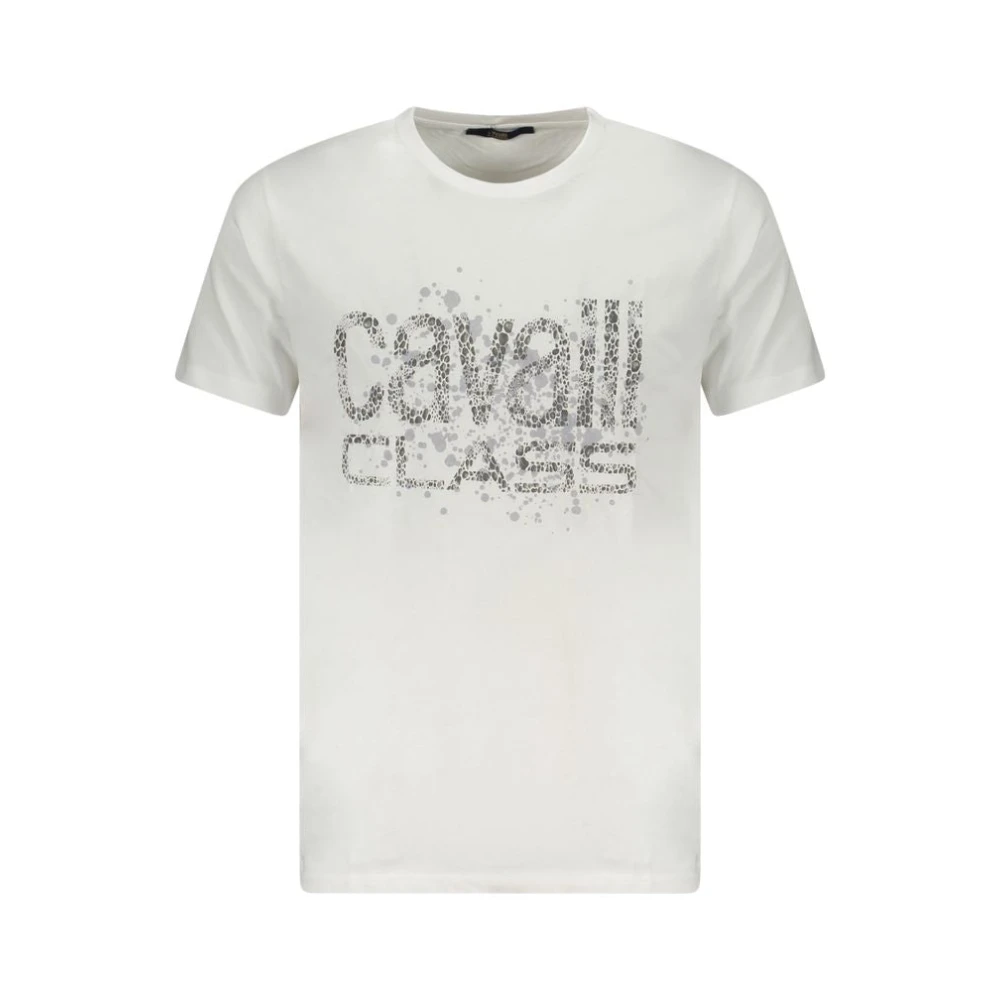 Cavalli Class Crew Neck T-Shirt - Male - T-Shirts - White - L - Tops
