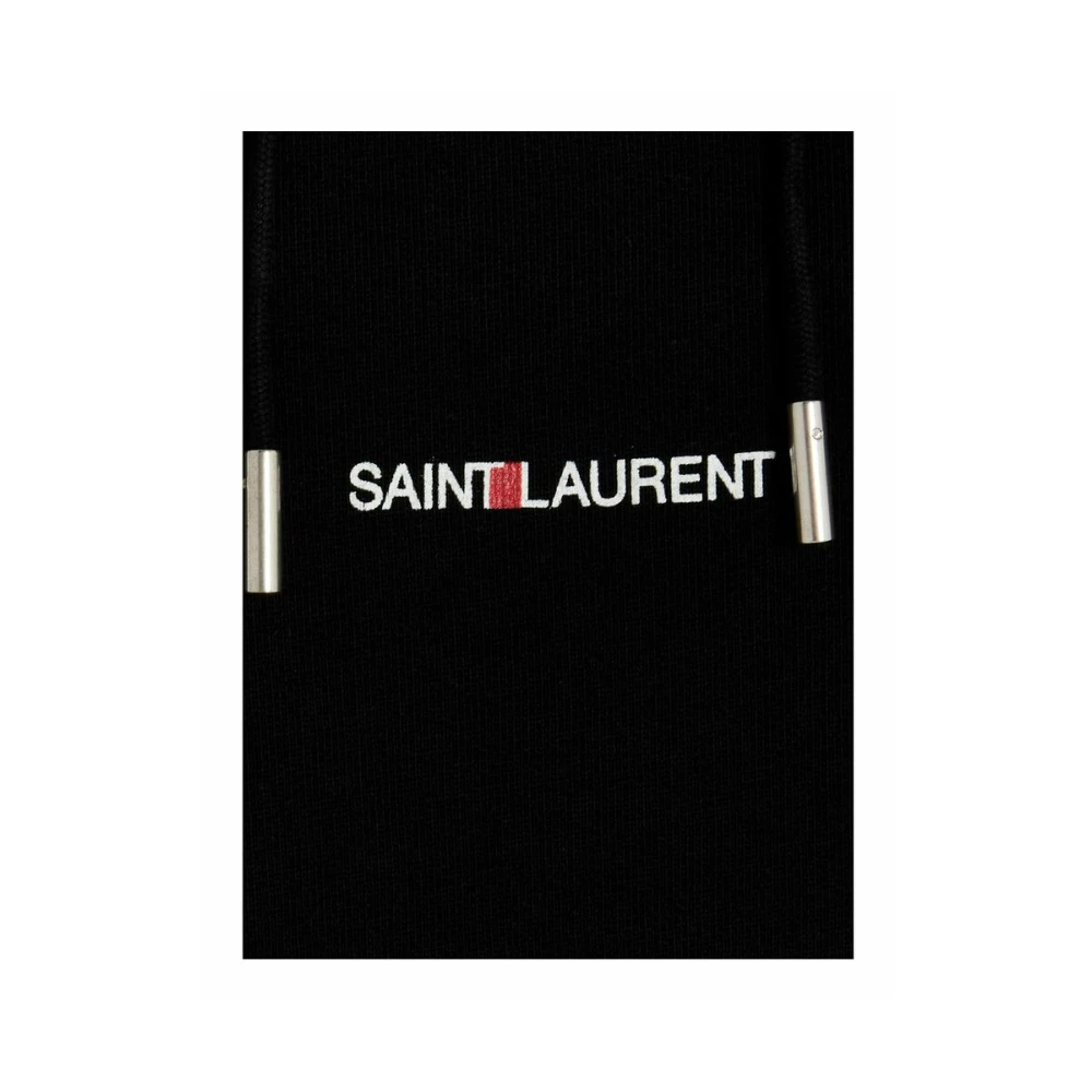 Saint Laurent Rive Gauche Hoodie met Logo Black Dames