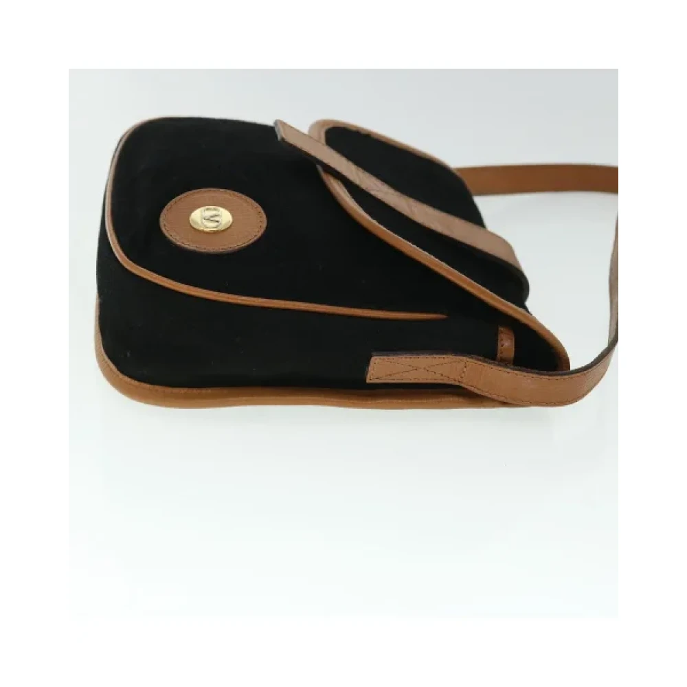 Valentino Vintage Pre-owned Suede shoulder-bags Black Dames