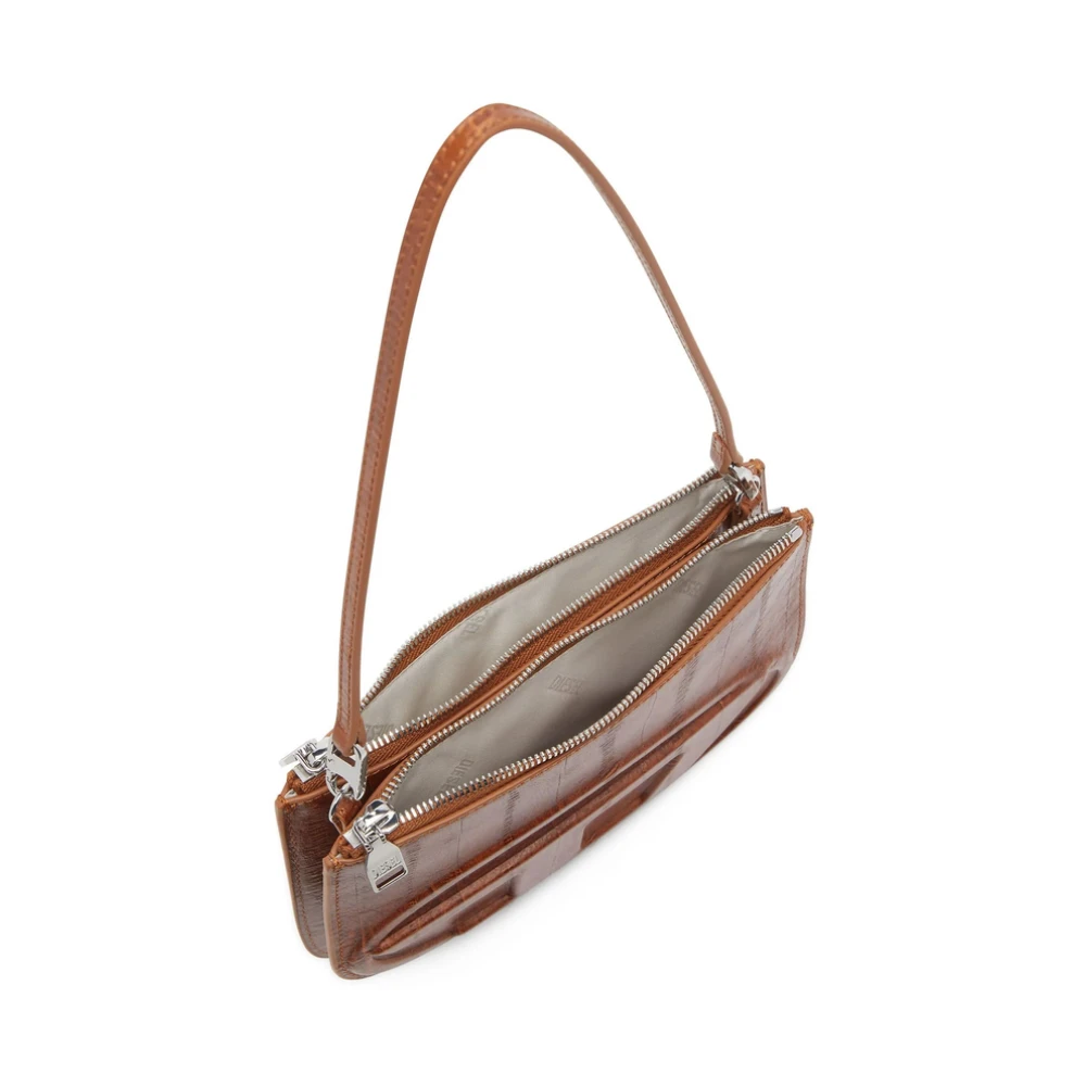 Diesel Beige Amandel Top Handvat Schoudertas Brown Dames