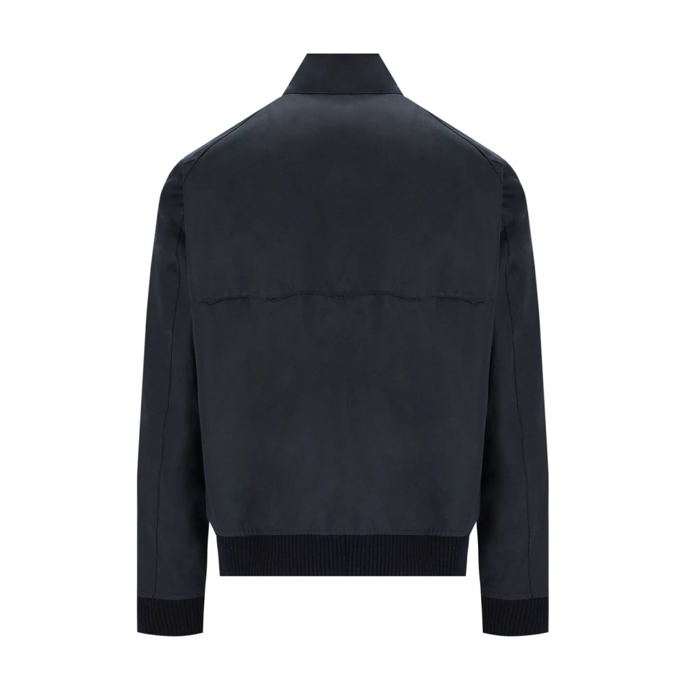 Baracuta Navy Blauwe Gewaxte Katoenen Jas Blue Heren