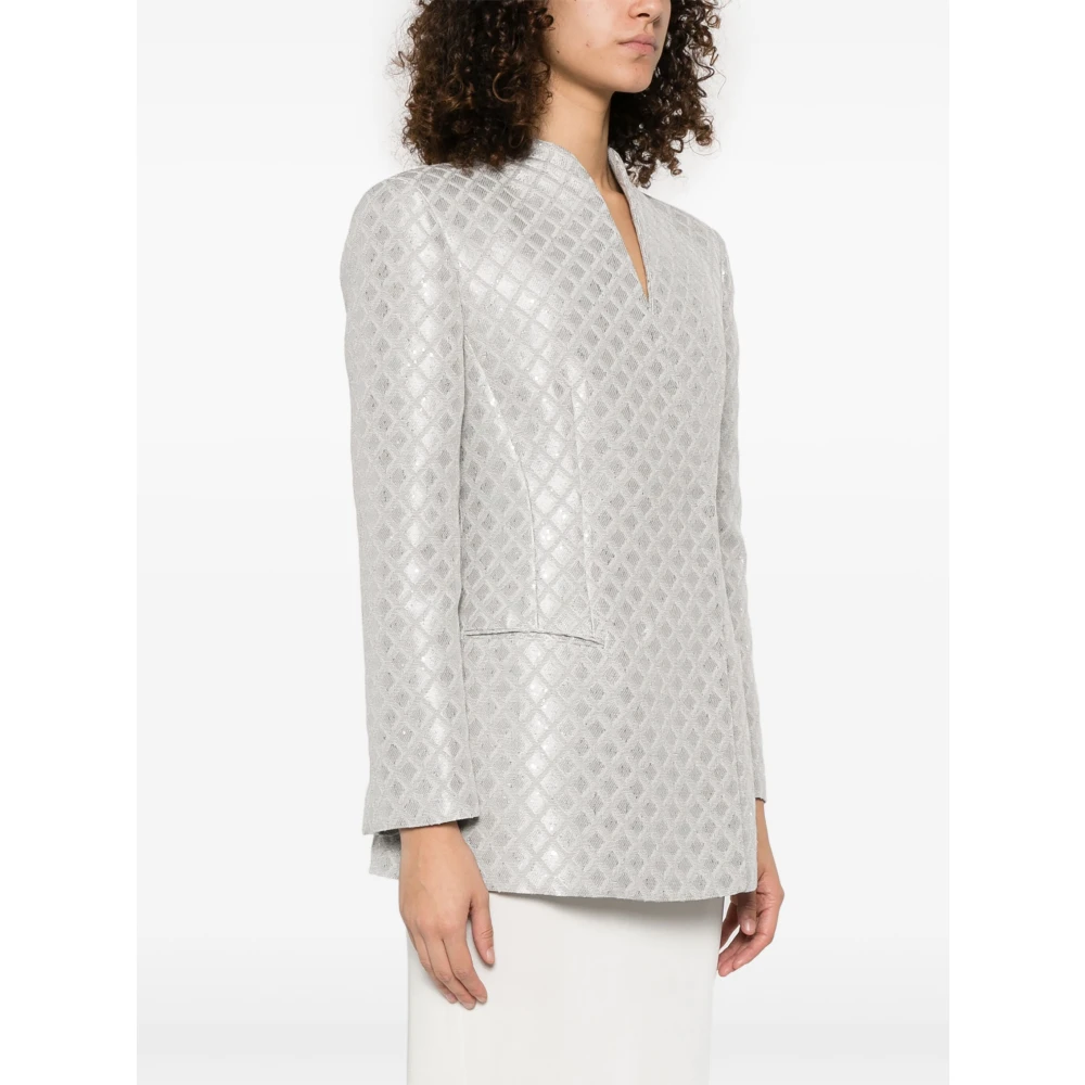 Giorgio Armani Mirage Gray Blazer Gray Dames