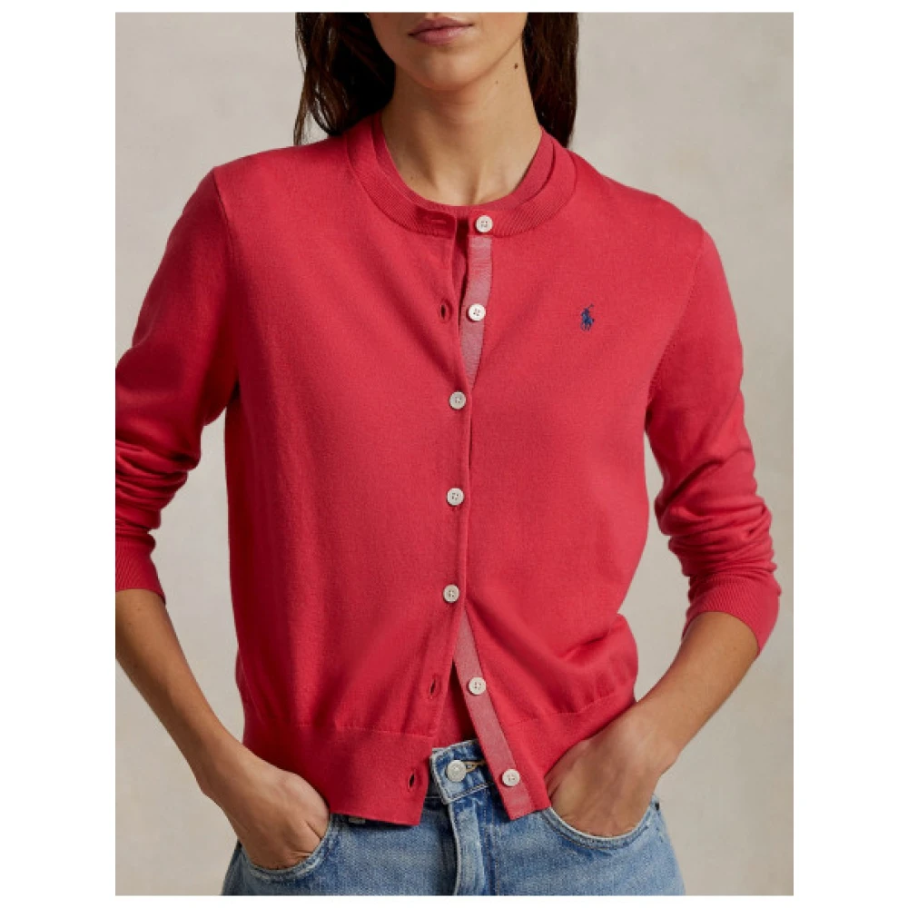 Polo Ralph Lauren Pima Katoenmix Vest Red Dames