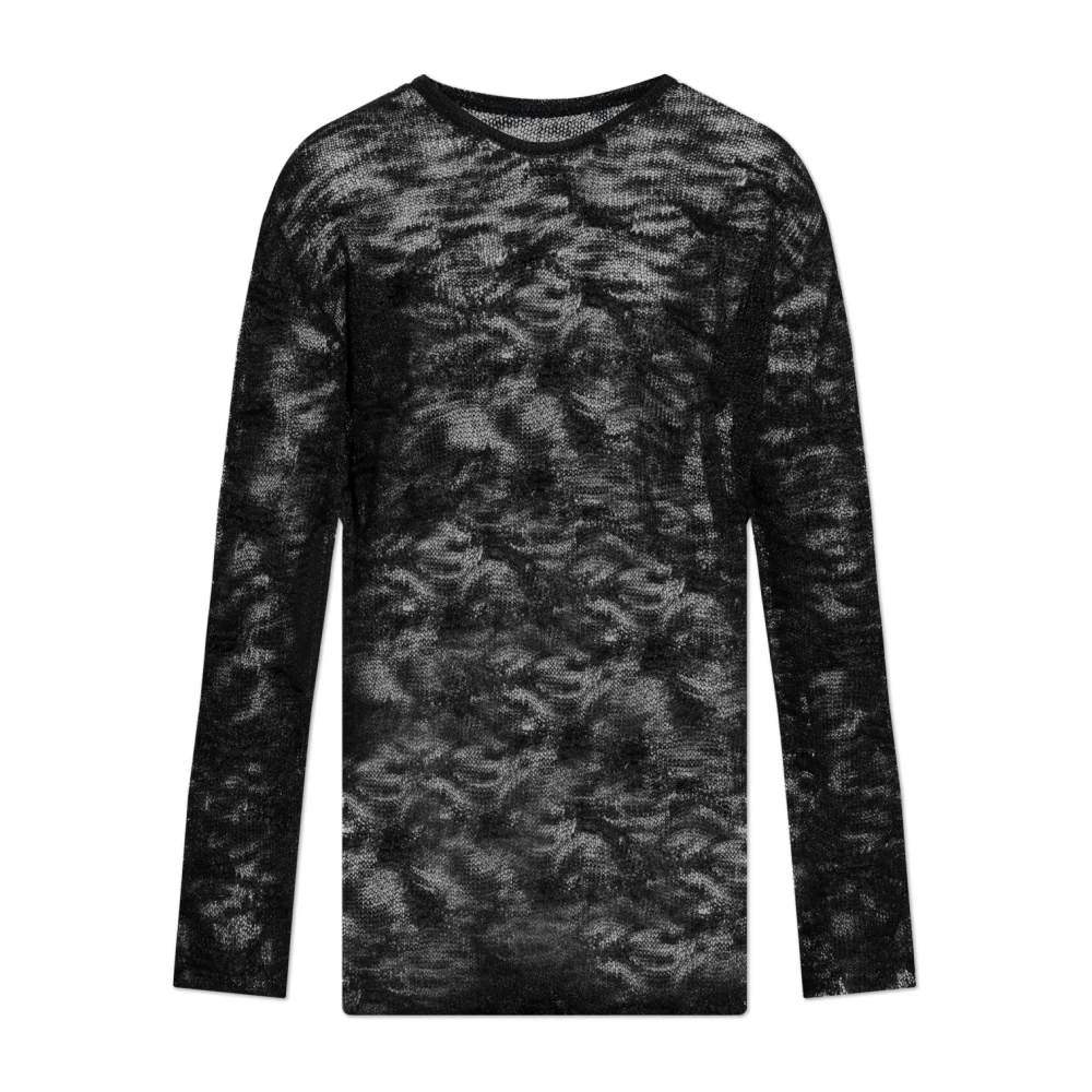 MM6 Maison Margiela Transparante Trui Black Heren