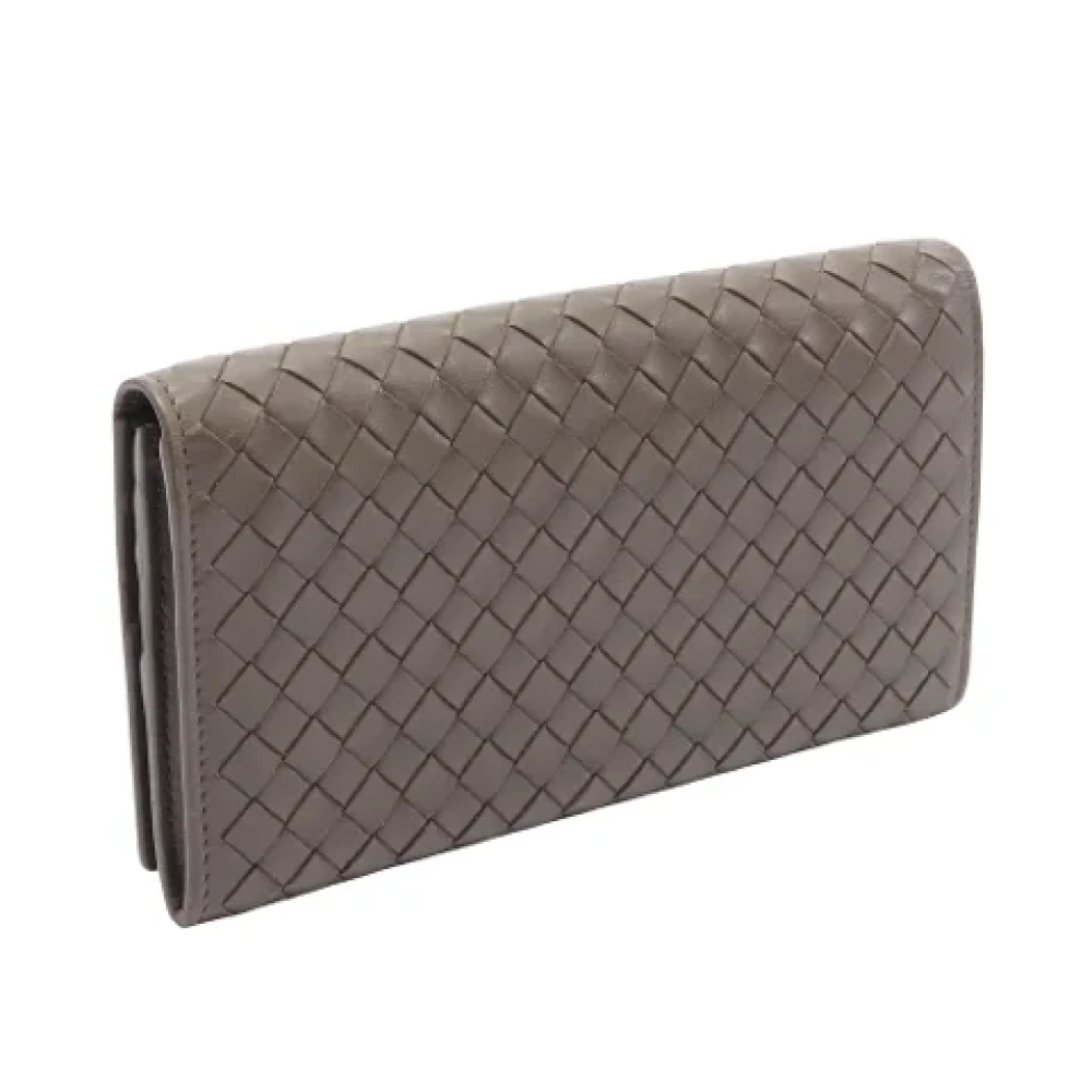 Bottega Veneta Vintage Pre-owned Leather wallets Brown Dames
