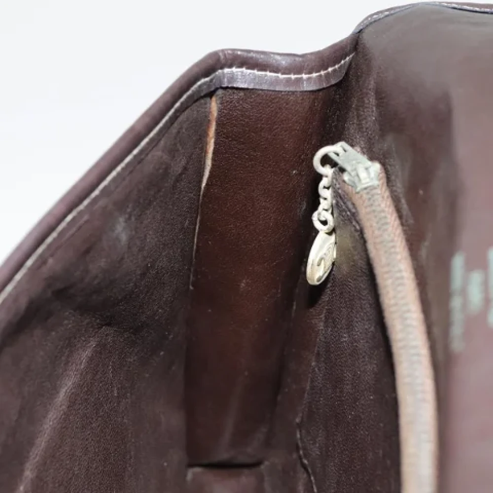 Celine Vintage Pre-owned Canvas clutches Brown Dames