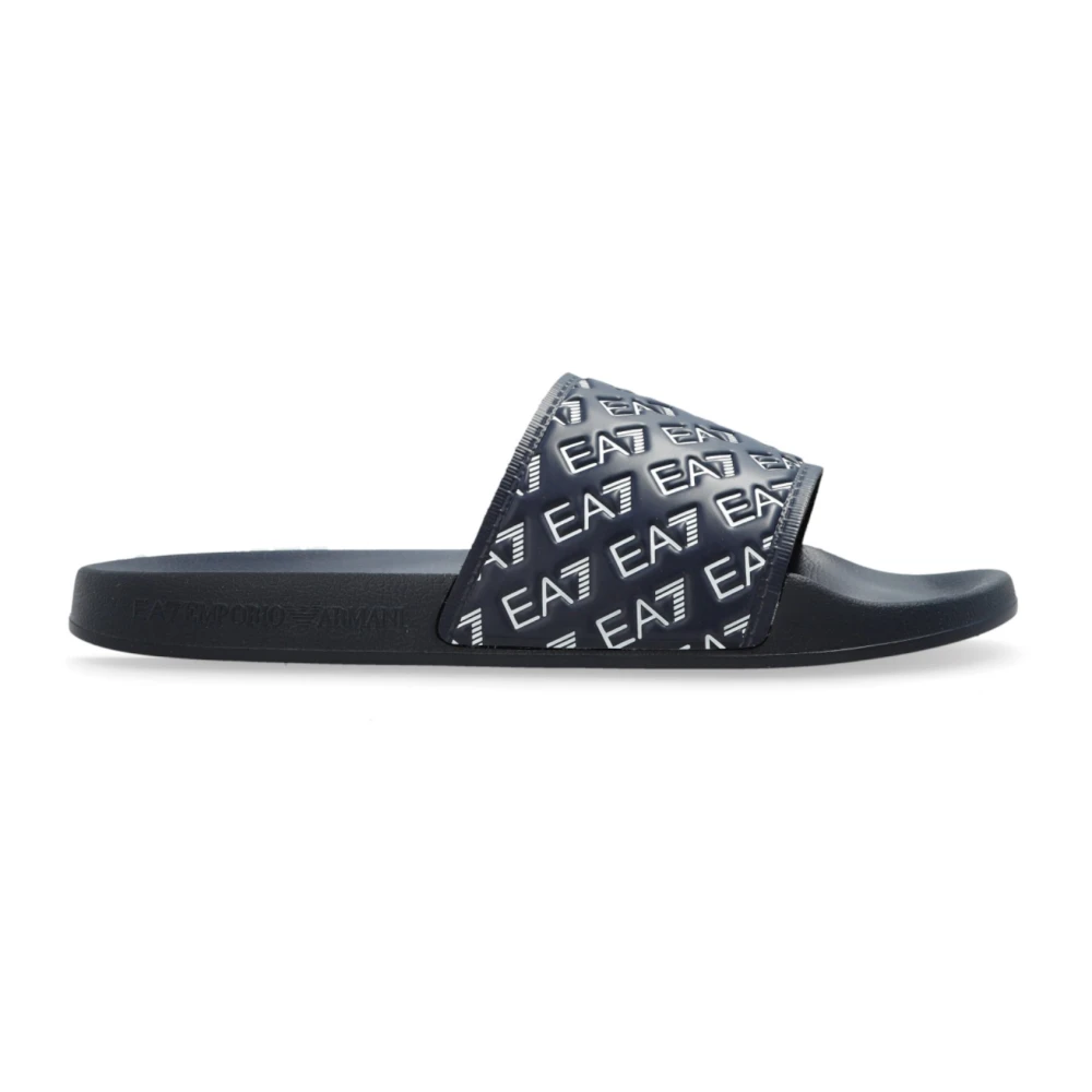 Emporio Armani Ea7 Men's Blue Flip Flops & Sliders For