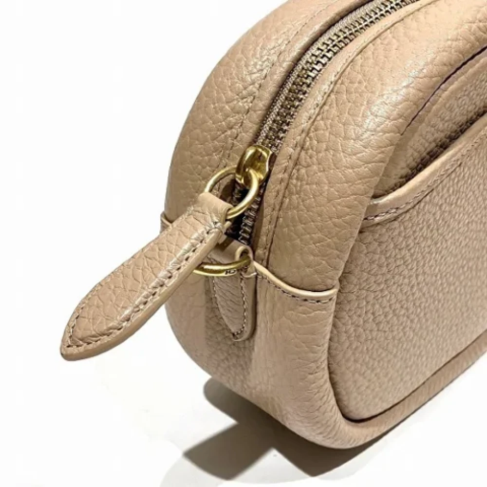 Coach Pre-owned Leather shoulder-bags Beige Dames