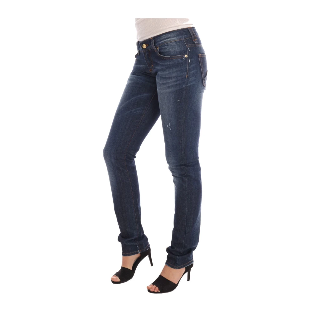 John Galliano Stijlvolle Skinny Low Rise Denim Jeans Blue Dames