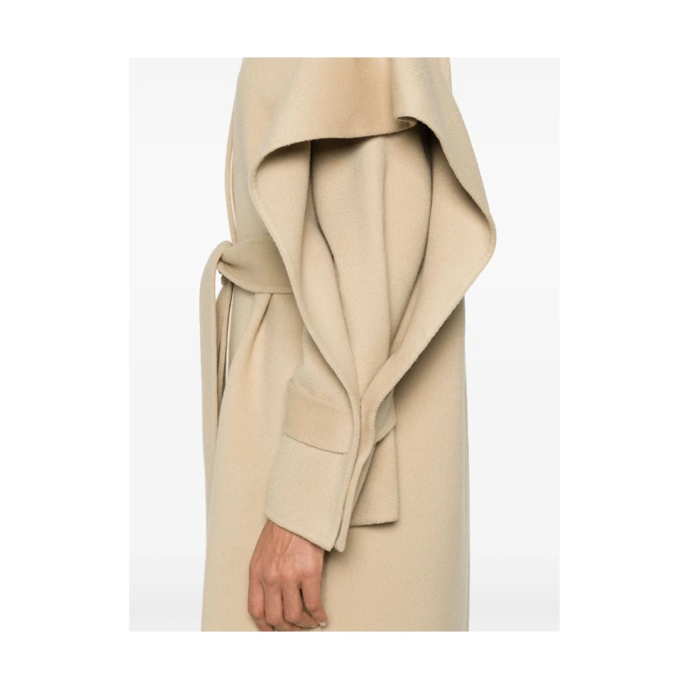 Del Core Kameelwollen jas met riem Beige Dames
