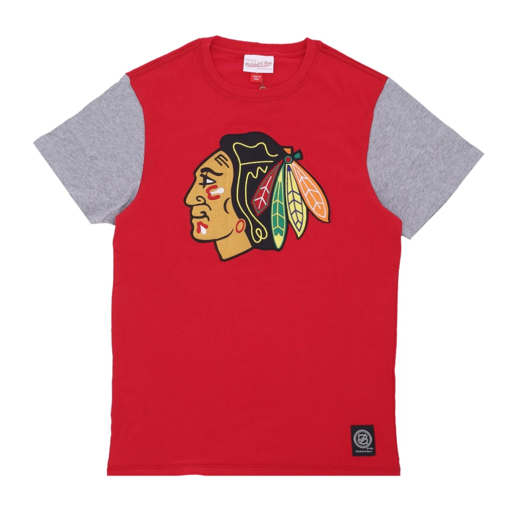 Mitchell & Ness NHL Color Blocked Tee Chibla Red Heren