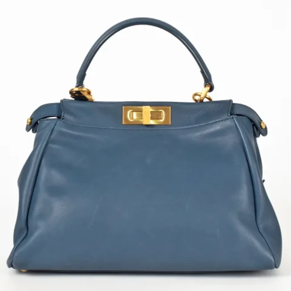 Fendi Vintage Pre-owned Leather fendi-bags Blue Dames