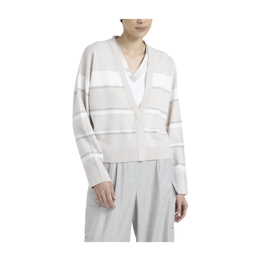 PESERICO Gestreepte wollen zijden en kasjmier vest Multicolor Dames