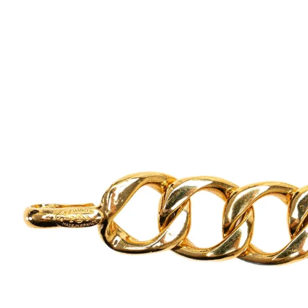 Chanel Vintage Pre-owned Metal belts Yellow Dames