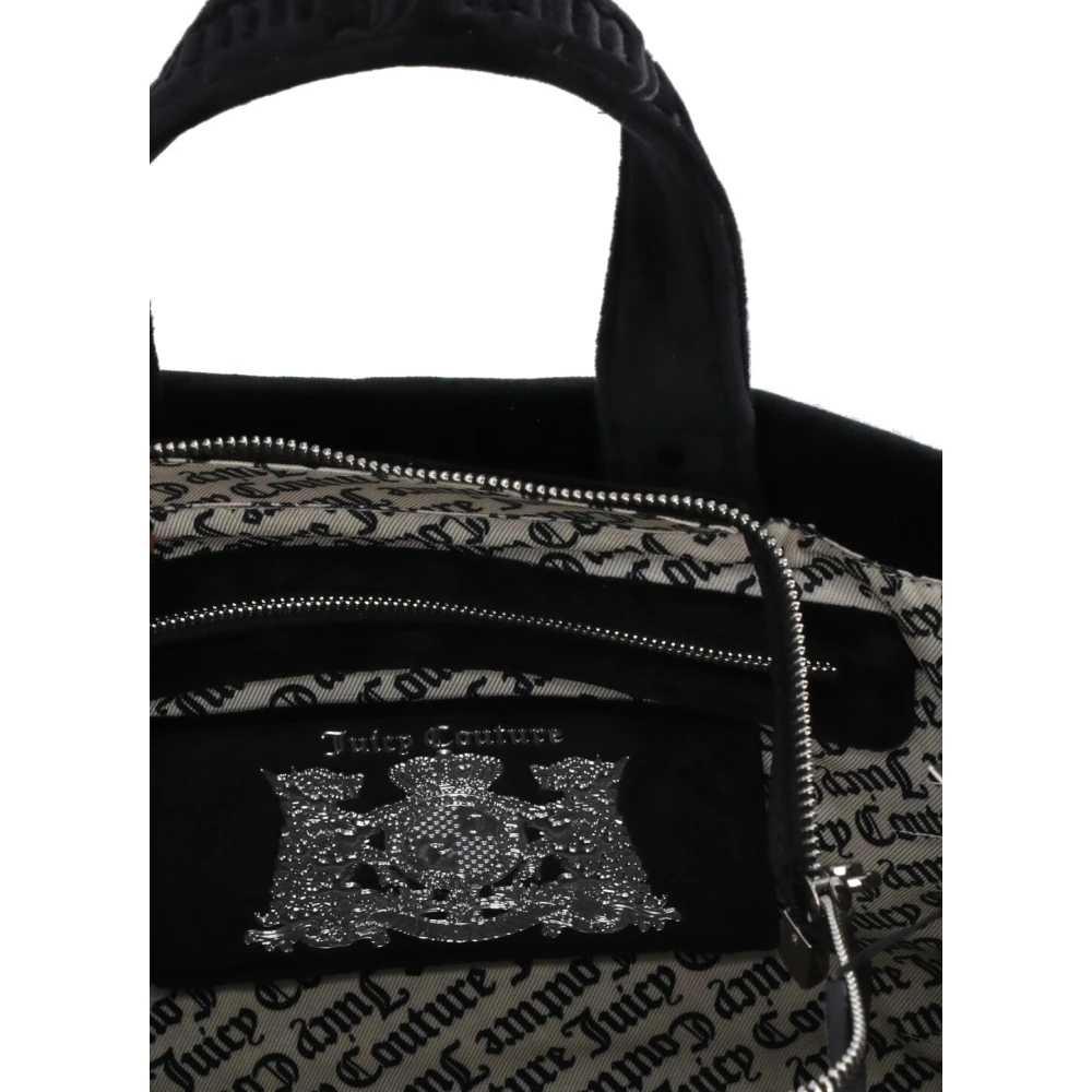 Juicy Couture Zwarte Velvet Winkel Tas met Bijpassende Clutch Black Dames