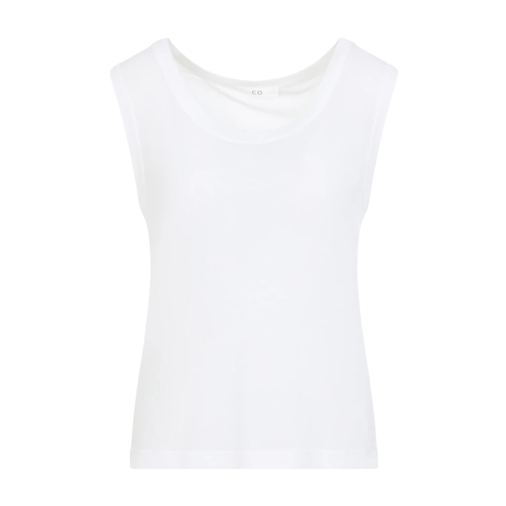 Co White Sleeveless Tops, Female, S, Jersey Tank Top