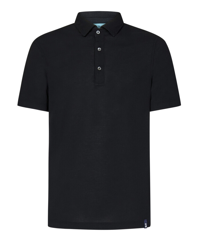 polo-en-jersey-de-coton-noir-ss25