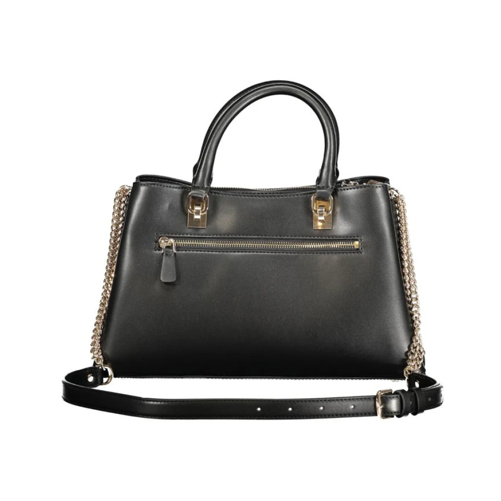 Guess Zwarte polyethyleen handtas met verstelbare schouderband Black Dames