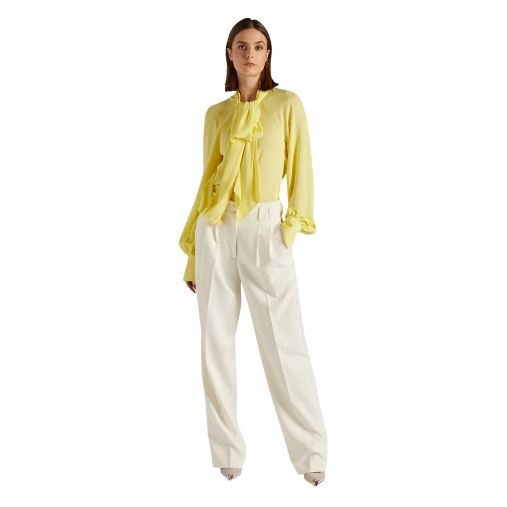 Genny Wijde Palazzo Broek Tijdloze Elegantie White Dames