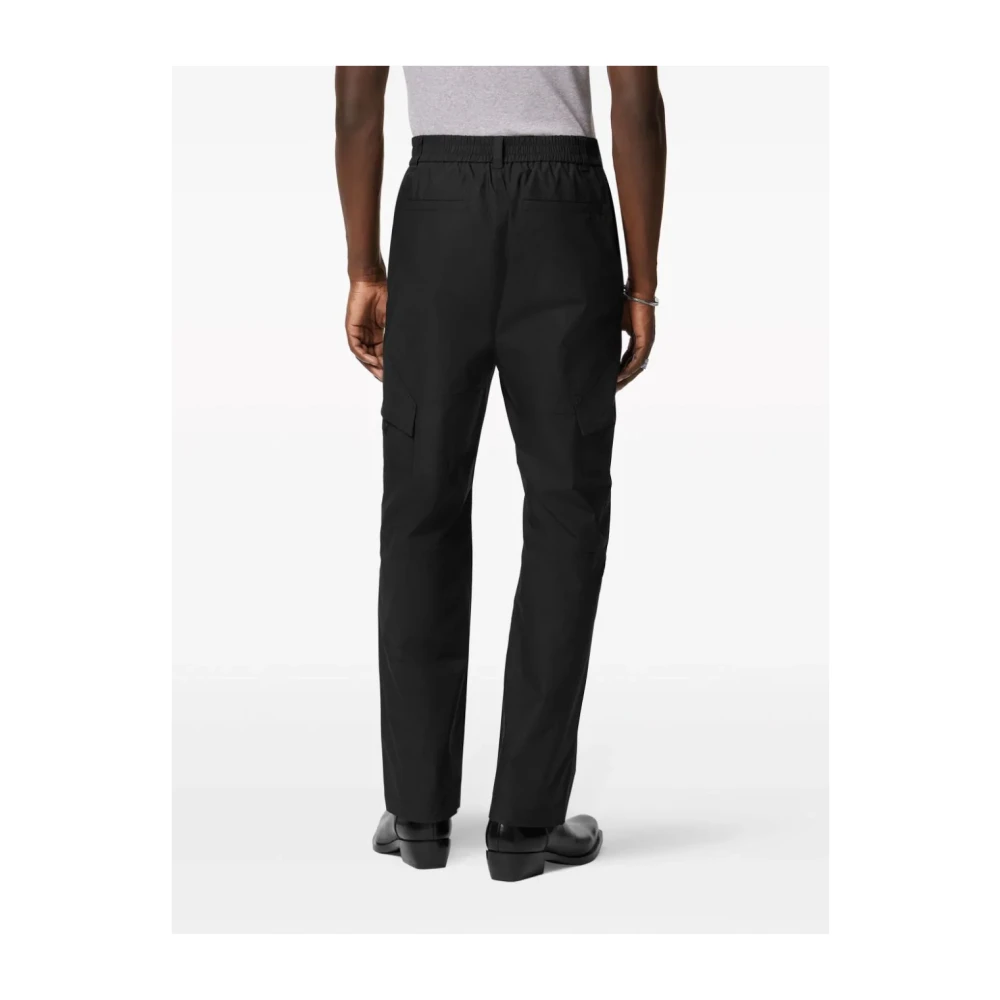 Versace Zwarte Geborduurde Broek Black Heren