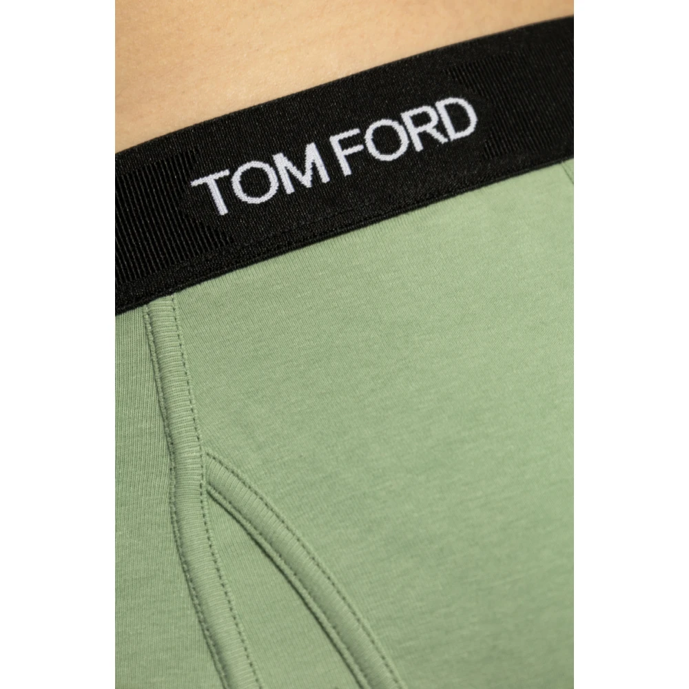 Tom Ford Katoenen boxershorts Green Heren