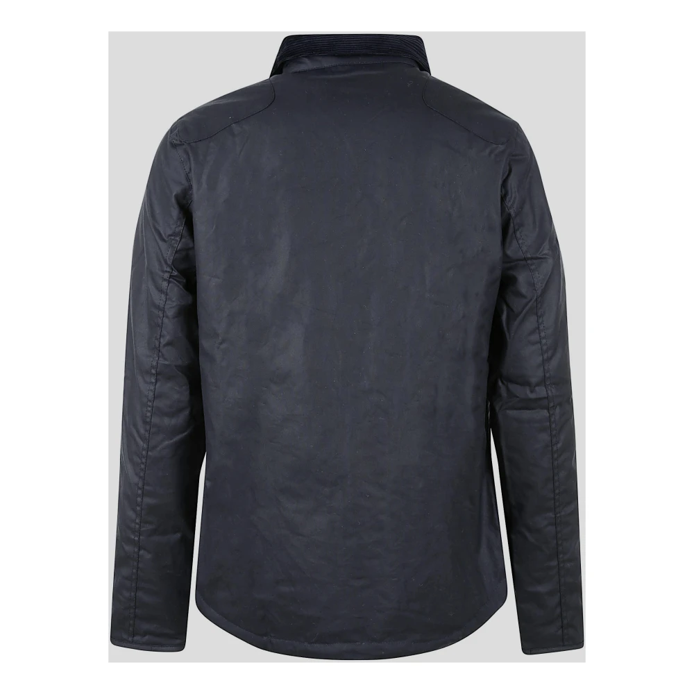 Barbour Gewaxt Katoen Gewatteerde Voering Jas Blue Heren