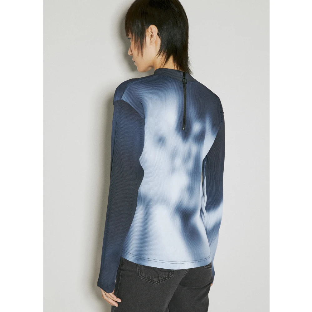 Eytys Stoere Geplooide Longsleeve Top Blue Dames