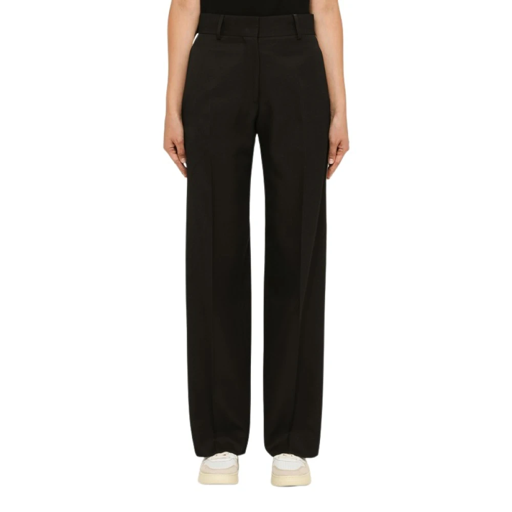 Palm Angels Vrouw Zwart Broeken Dames, S, Katoen, Knit Tape Suit Pants