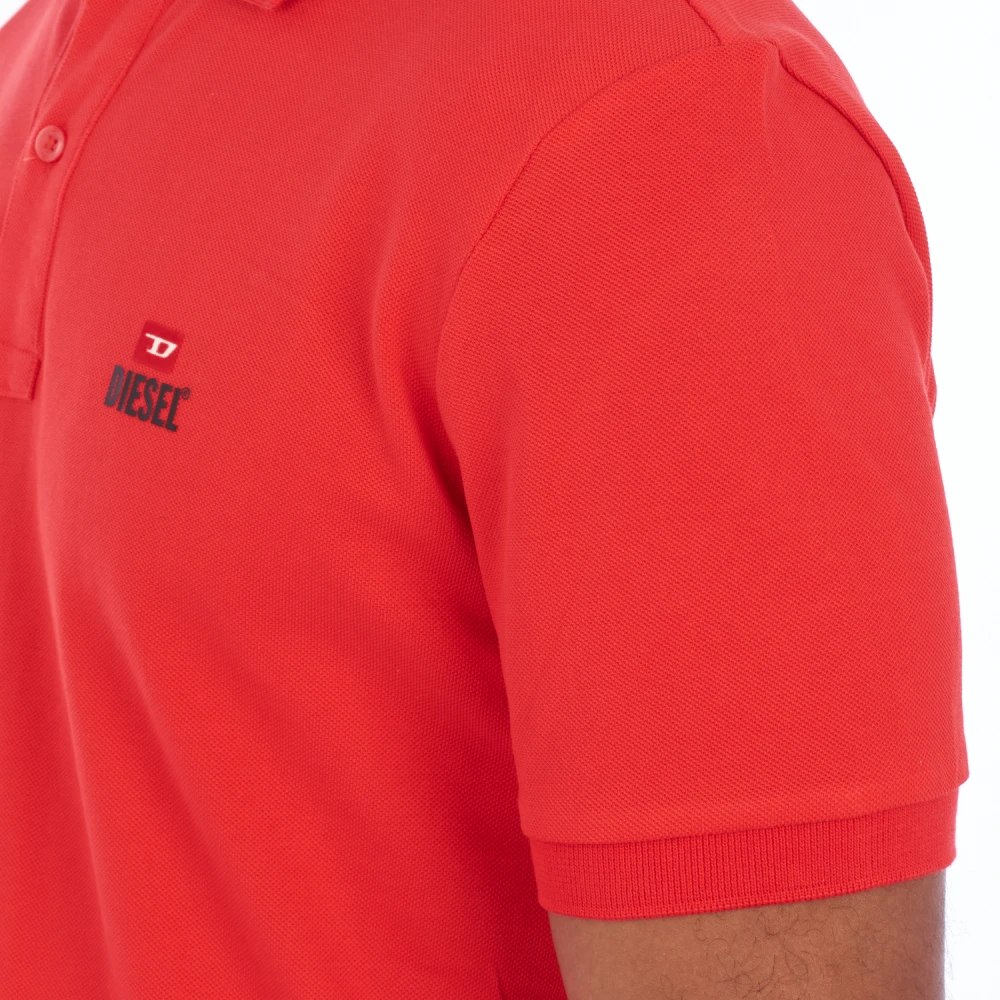 Diesel Klassiek poloshirt met korte mouwen Red Heren