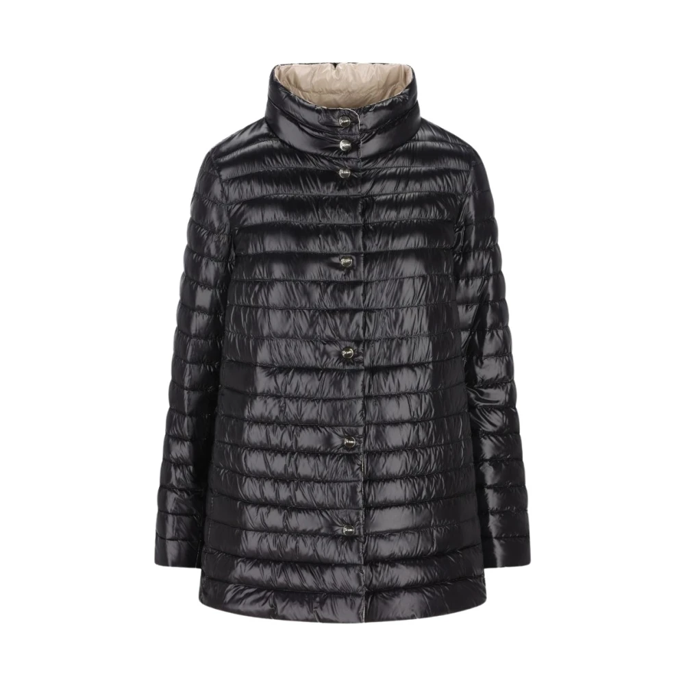 Herno Kvinno Svart Jackor Dam, M, Reversible Dunjacka