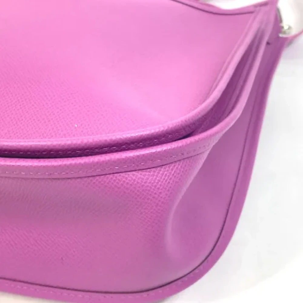 Hermès Vintage Pre-owned Leather shoulder-bags Purple Dames