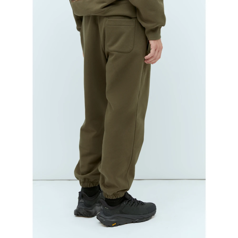 Carhartt WIP Geruite Motief Katoenen Fleece Trainingsbroek Green Heren
