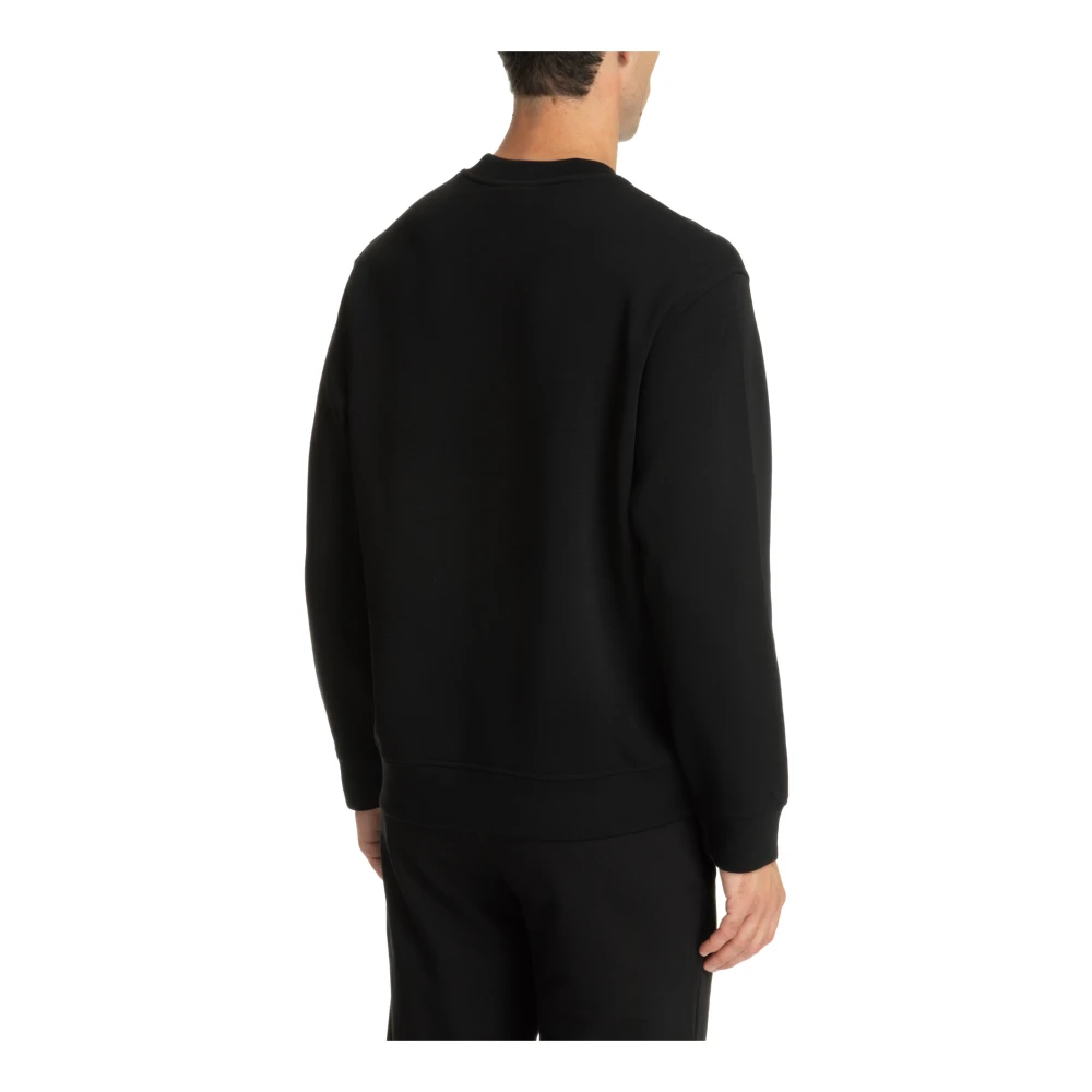 Emporio Armani Effen Logo Geborduurde Sweatshirt Black Heren