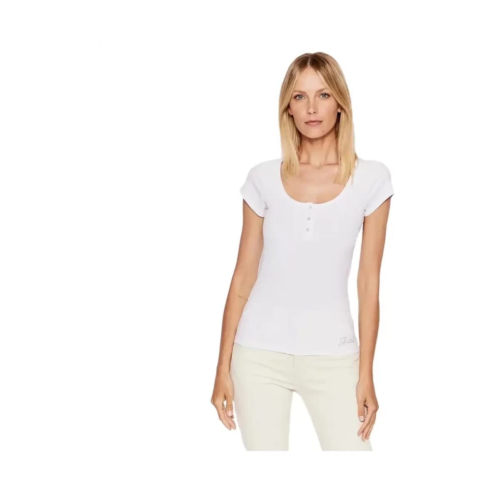Guess - Tops > T-Shirts - White - Guess - Modalova
