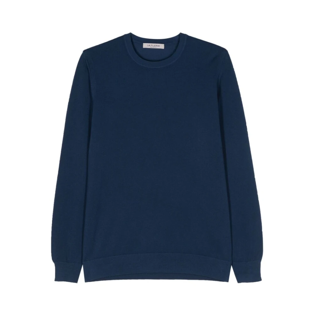 La Fileria Round-neck Knitwear Blue Heren